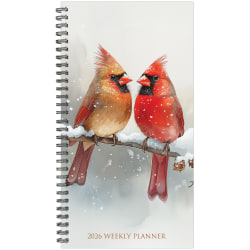2026 Willow Creek Press Weekly/Monthly Spiral Pocket Planner, 3-1/2" x 6-1/2", Cardinals (Trilingual), January To December, 57490