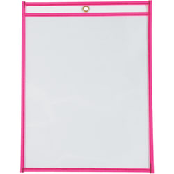 Partners Brand Job Ticket Holders, 9" x 12", Neon Pink, Pack Of 15
