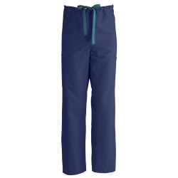 Medline ComfortEase™ Unisex Regular Non-Reversible Drawstring Cargo Scrub Pants, 3X, Midnight Blue