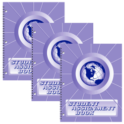 Pukka Pads WARD Student Assignment Book, Weekly, 8 1/2" x 11", 40 Weeks, Pack Of 3