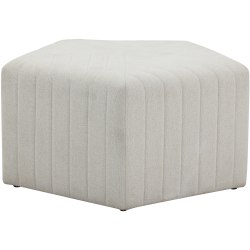 Lifestyle Solutions Galway Ottoman, 18"H x 32-2/5"W x 34"D, Ivory