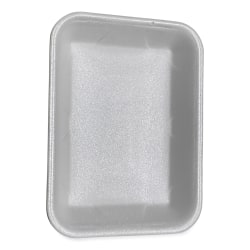 GEN Meat Trays, #4P, 1-1/4"H x 9-1/2"W x 7-1/4"D, White, Pack Of 500 Trays