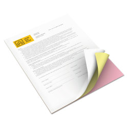 xerox™ Revolution™ Digital Carbonless Paper 3-Part Paper, 8.5 x 11, Pink/Canary/White, 5,010/Carton