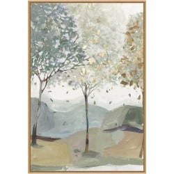 Amanti Art Breezy Landscape Trees III by Allison Pearce Framed Canvas Wall Art Print, 33"H x 23"W, Maple