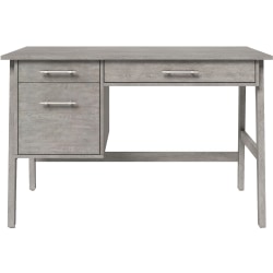 Whalen® Marilla 48"W Pedestal Desk, Driftwood Gray