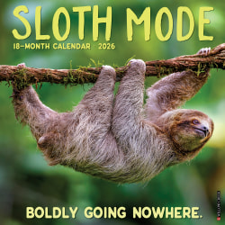 2026 Willow Creek Press Art & Design Monthly Wall Calendar, 12" x 12", Sloth Mode, January To December, 52822