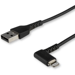 StarTech.com 1 m Lightning Cable - 3.30ft Lightning/USB Data Transfer Cable for iPhone, iPad - First End: 1 x 8-pin Lightning Male Proprietary Connector - Second End: 1 x 4-pin Type A Male USB - 60 MB/s - MFI - Shielding - Nickel Plated Connector - Black