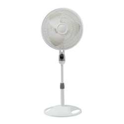 Lasko® 3-Speed Stand Fan with Remote Control, 47"H x 17"W x 18"D, White