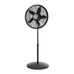 Lasko® Elegance And Performance 18" 3-Speed Pedestal Fan, 54.5"H x 20.5"W x 20.5"D, Black