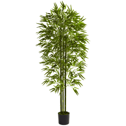 Nearly Natural Bamboo 72"H Plastic UV Resistant Indoor/Outdoor Tree, 72"H x 33"W x 33"D, Green