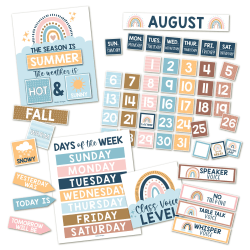 Hadley Designs Boho Circle Time Bulletin Board Calendar for Classroom