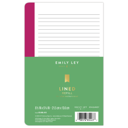 Emily Ley Simplified® System Notes Calendar Refill, Lined, 5 3/8" x 8 1/2", Undated