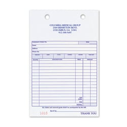 Custom Carbonless Business Forms, Pre-Formatted, Sales Forms, 5-3/8" x 8 1/2", 2-Part, Box Of 250