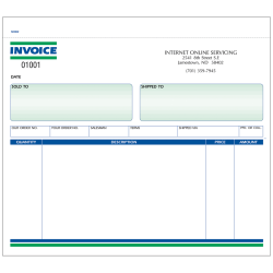 Custom Carbonless Business Forms, Pre-Formatted, Invoice Forms, Unruled, 8 1/2" x 7", 3-Part, Box Of 250