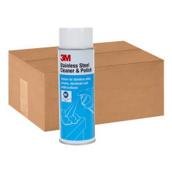 3M™ 14002 Stainless Steel Cleaner And Polish, 21 Oz Bottle, Case Of 12