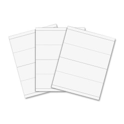 C-Line Embossed Cardstock Name Tents - Letter - 8 1/2" x 11" - White - 100 / Box