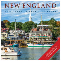 2026 Willow Creek Press Scenic Monthly Wall Calendar, 12" x 12", New England, January To December, 52150