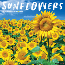 2026 Willow Creek Press Art & Design Monthly Wall Calendar, 12" x 12", Sunflowers, January To December, 52907
