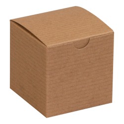 Office Depot® Brand Gift Boxes, 3"L x 3"W x 3"H, 100% Recycled, Kraft, Case Of 100