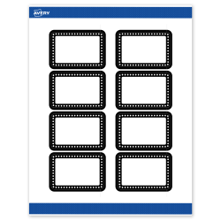 Avery® Print-To-The-Edge Labels With Sure Feed® Technology, S00-DKM-PRWMP10, Rectangle, 2" x 3", Matte White, Preprinted Black & White Polka Dots Design, Pack Of 80