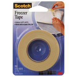 3M™ 178 Freezer Tape, 1.5" Core, 0.75" x 1,000', Natural, Case Of 24