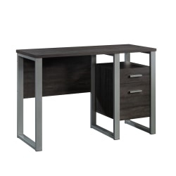 Sauder® Rock Glen 45"W Single-Pedestal Computer Desk With Filing Drawer, Blade Walnut
