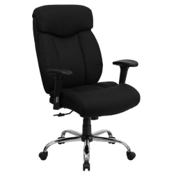 Flash Furniture HERCULES Big & Tall Ergonomic Fabric High-Back Swivel Office Chair With Adjustable Arms, Black
