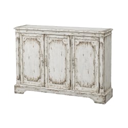Coast to Coast Porter Vintage Inspired 3-Door Credenza With Picture Frame Detailed Door Fronts, 40"H x 56"W x 15"D, Olivia Aged Cream