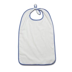 Medline EZ-Tie Terry Clothing Protectors, 21" x 38", White, Pack Of 12