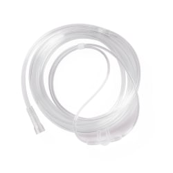 Medline Adult Cannulas With Crush-Resistant Tubing, Standard Connector, 7', Clear, Pack Of 50