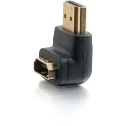 C2G HDMI to HDMI Adapter - 90° Down - Male to Female - HDMI adapter - HDMI male to HDMI female - black - 90° connector