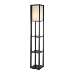 Adesso® Titan Tall Shelf Floor Lamp, 72" H, Black