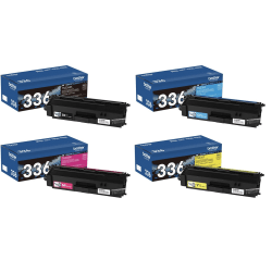 Brother® TN-336 Black; Cyan; Magenta; Yellow High Yield Toner Cartridges, Pack Of 4, TN336 combo
