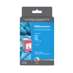 Office Depot® Brand Remanufactured Tri-Color Ink Cartridge Replacement For HP 61
