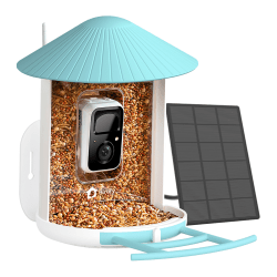 Birdfy® Feeder 1 Smart Bird Feeder with Camera, Solar Panel and Free AI Lifetime Subscription, Blue