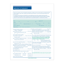ComplyRight 50-State-Compliant Long Form Job Applications, 11" x 17", Pack Of 50