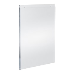 Azar Displays Wall-Mount U-Frame Acrylic Sign Holders, 14" x 8 1/2", Clear, Pack Of 10
