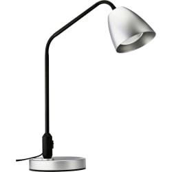 Lorell 7-watt LED Desk Lamp, 20.9"H x 6.9"W, 7 W LED Bulb, Desk Mountable, Silver, for Home, Office, School
