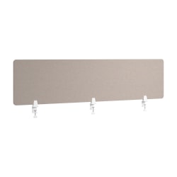 WorkPro Motiva Desktop Privacy Screen, 18"H x 70"W x 2"D, Warm Beige, Installation Included