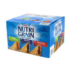 NUTRI-GRAIN Soft Baked Breakfast Bars Variety, 1.3 oz, 48 Count