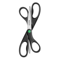 Westcott® KleenEarth All-Purpose Scissors, 8", Straight, Black, Pack Of 2