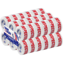 Tape Logic® Pre-Printed Carton Sealing Tape, "Inspected", 2" x 110 Yd., Red/White, Case Of 36