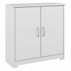 Bush® Furniture Cabot Small 30"W Storage Cabinet With Doors, White, Standard Delivery