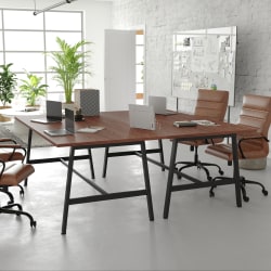 Flash Furniture Redmond Commercial 72x36 Conference Table, Heavy Duty A-Frame Steel Base, Walnut - MTM7236WLTABF