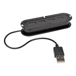 Tripp Lite 4-Port USB 2.0 Hi-Speed Ultra-Mini Hub w/ Cable Compact Mobile - USB - 4 USB Port(s) - 4 USB 2.0 Port(s)