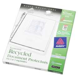 SKILCRAFT® Document Protector, 8-1/2" x 11", Clear, Box of 50