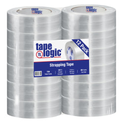 Tape Logic® 1500 Strapping Tape, 2" x 60 Yd., Clear, Case Of 12