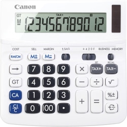Canon® TX-220TSII Portable Display Calculator, White, 1