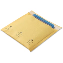 Sparco CD/DVD Cushioned Mailers - Multipurpose - 7 1/4" Width x 8" Length - Self-sealing - Kraft - 25 / Pack - Gold