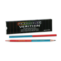 Prismacolor Verithin Colored Pencils, Red/Blue Lead, Red/Blue Barrel, Pack Of 12